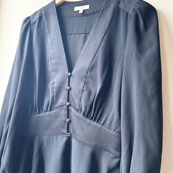 JOIE Monisha Black Shawl Collar Peplum Blouse Sz M - Picture 7 of 14